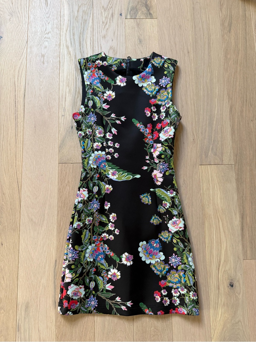 Cynthia Rowley Floral Print Sleeveless A-Line Mini Dress Wedding Garden